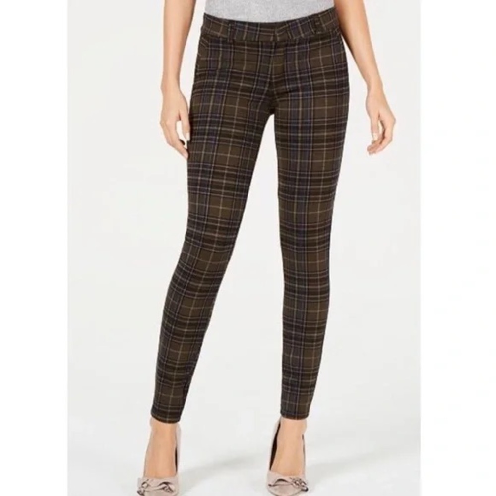 Kut from the Kloth High Rise Skinny Plaid Pants Size 16